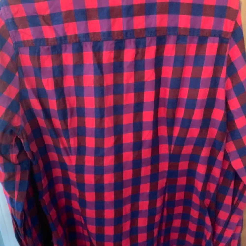 Red, purple, blue flannel